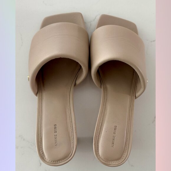 Anine Bing Skylar Sandals in Beige – Size 37 (7US) - Picture 2 of 8